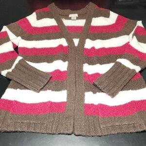 Arizona Jean Company Striped Cardigan Sz 1X